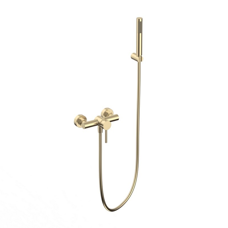 Miscelatore doccia con doccetta finitura oro in acciaio inox | KAM-ARTE ORO kamalu - 1