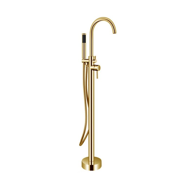 Miscelatore vasca da pavimento con deviatore finitura oro | KAM-ARTE-ORO kamalu - 1