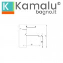 Miscelatore lavabo in ottone cromato | Orian-L kamalu - 3