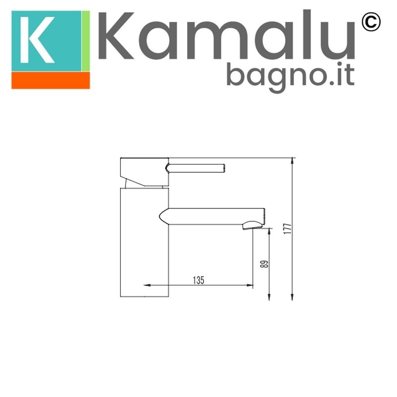 Miscelatore lavabo in ottone cromato | Orian-L kamalu - 3