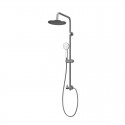 Colonna doccia design tondo con soffione, doccetta e flessibile |  L6700 kamalu - 6