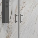 Nicchia doccia due battenti 80-85cm finitura cromo | KS2800 Saloon kamalu - 8