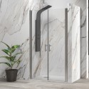 Porta doccia a due battenti 145cm finitura cromo |KS2800 Saloon kamalu - 8