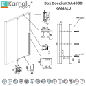 Doccia nicchia 120cm finitura acciaio spazzolato | KSA4000AS kamalu - 4