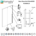 Doccia nicchia oro rosa 150cm scorrevole altezza 200cm | KSA4000G kamalu - 3