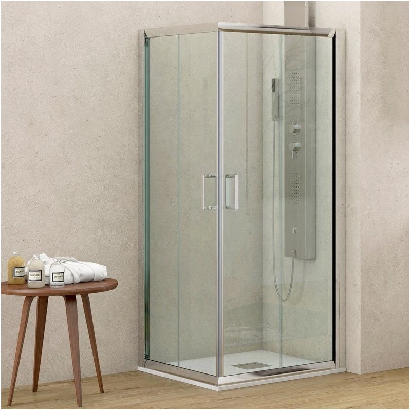 Box doccia basso 80x80 angolare altezza 170cm K410 kamalu - 1
