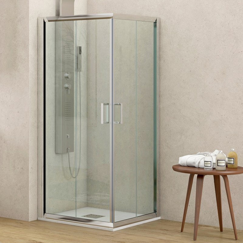 Box doccia basso 80x80 angolare altezza 170cm K410 kamalu - 9