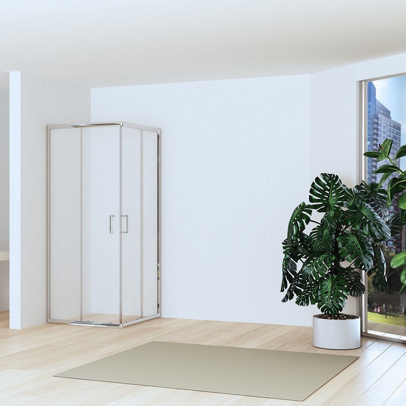Box doccia 70x90 altezza 170cm vetro anticalcare trasparente | CHIARA EDGE-Q kamalu - 4