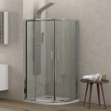 Box doccia basso 80x80cm semicircolare altezza 170cm K400 kamalu - 1