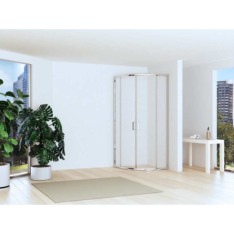 Box doccia basso 80x80cm semicircolare altezza 170cm | CHIARA CURV-Q kamalu - 7