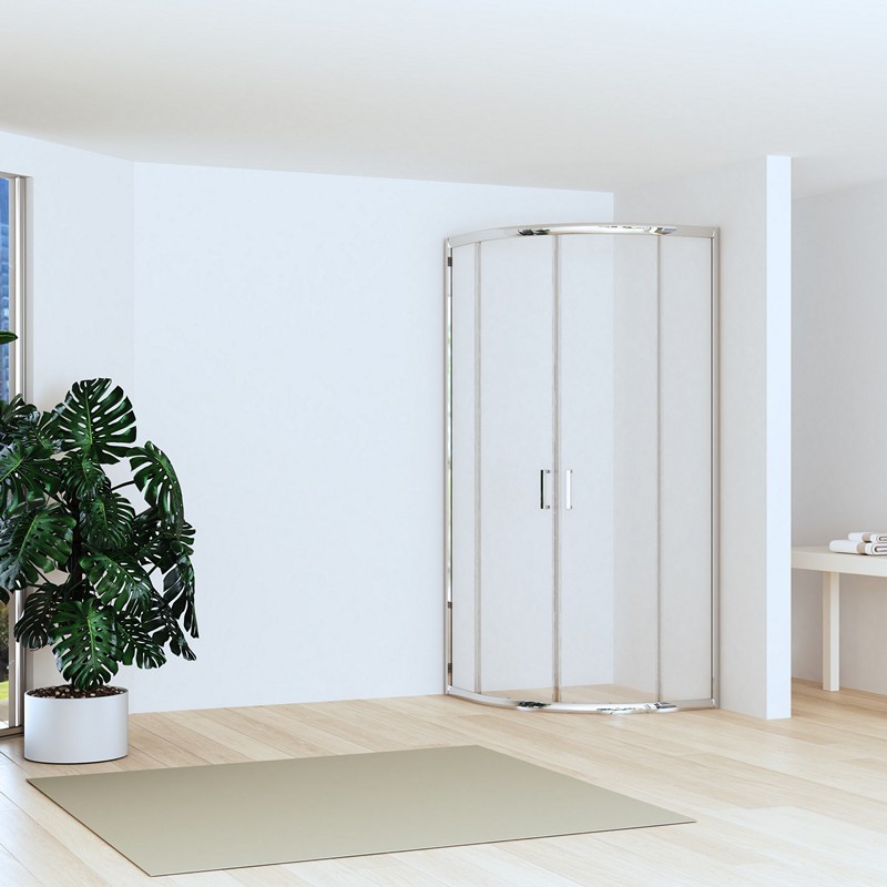 Box doccia basso 90x90cm semicircolare altezza 170cm | CHIARA CURV-Q kamalu - 1