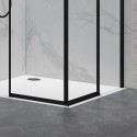 Cabina doccia 80x80cm angolare porte scorrevoli finitura nera | KLA1000N kamalu - 5