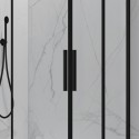 Cabina doccia 80x80cm angolare porte scorrevoli finitura nera | KLA1000N kamalu - 6