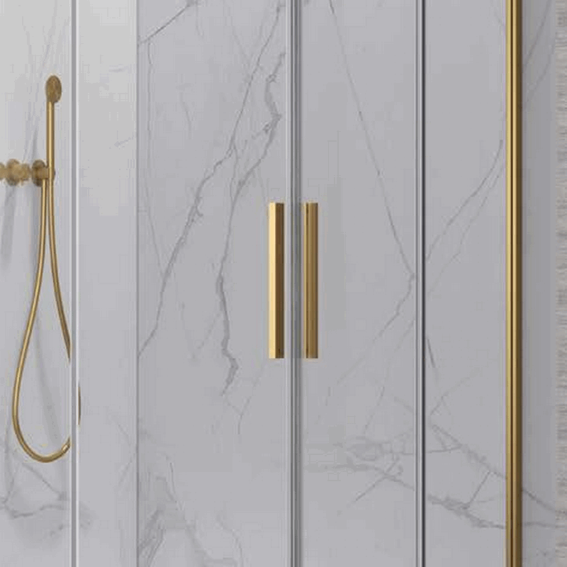 Box doccia 80x80cm angolare porte scorrevoli finitura oro| KLA1000R kamalu - 6