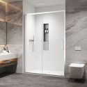 Porta doccia scorrevole 110cm altezza 200cm finitura cromo| KZ4000 kamalu - 1