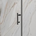 Porta doccia nera opaca 145 cm battente e anta fissa | KS5000N kamalu - 5