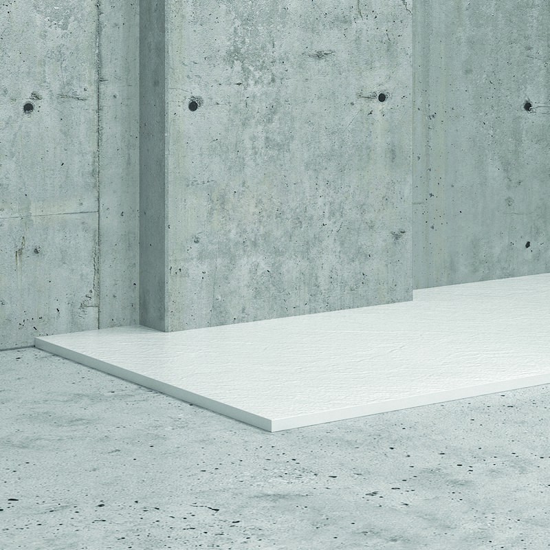 Piatto doccia 170x70 cm effetto pietra colore bianco kamalu - 4