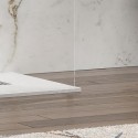 Parete doccia walk in 120 cm vetro 8mm trasparente KW3000 kamalu - 4