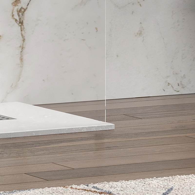 Parete doccia walk in 120 cm vetro 8mm trasparente KW3000 kamalu - 4