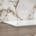 Parete doccia walk in 120 cm vetro 8mm trasparente KW3000 kamalu - 5