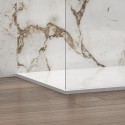 Doccia walk-in ad angolo 90x90cm vetro anticalcare KW4000 kamalu - 5