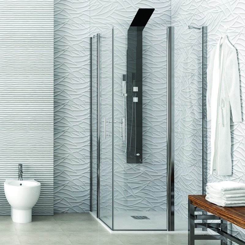 Box doccia 80x80 a doppio battente altezza 190 cm | KPX1000 kamalu - 1