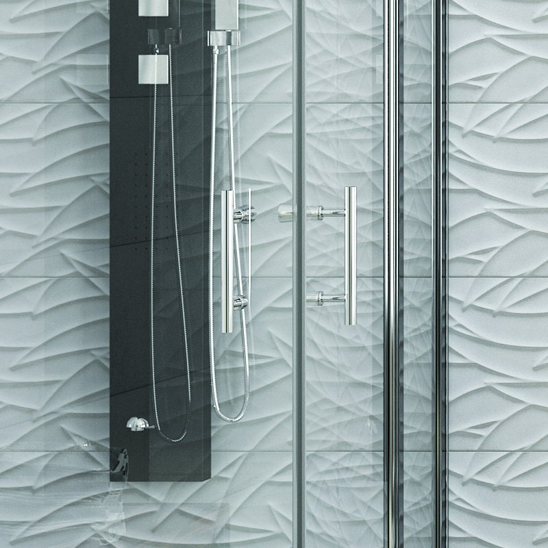 Box doccia 80x80 a doppio battente altezza 190 cm | KPX1000 kamalu - 5