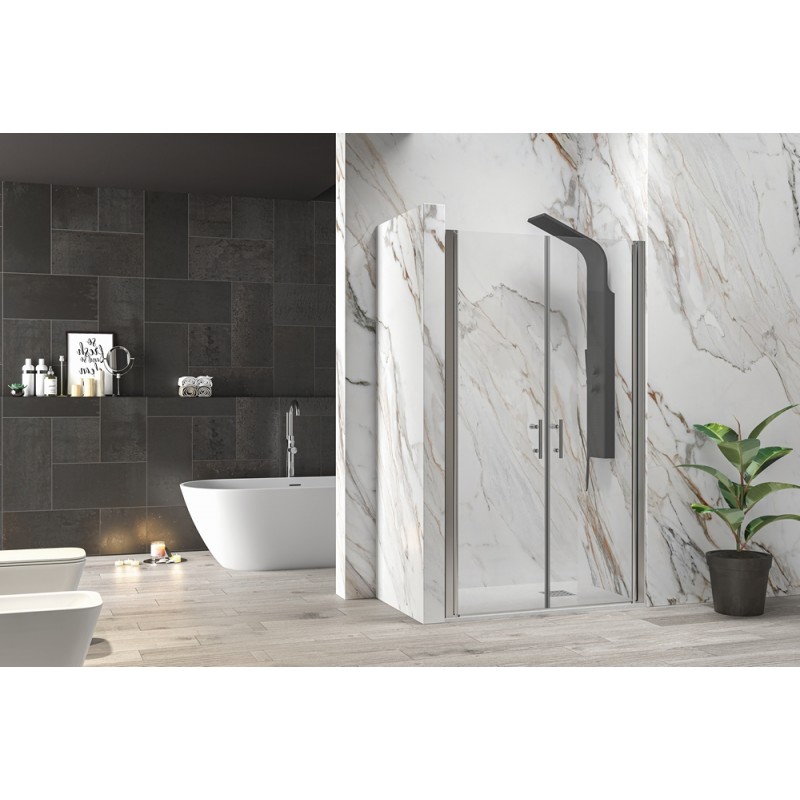 Box doccia apertura saloon 90-95cm finitura cromo | KS2800 Saloon kamalu - 9