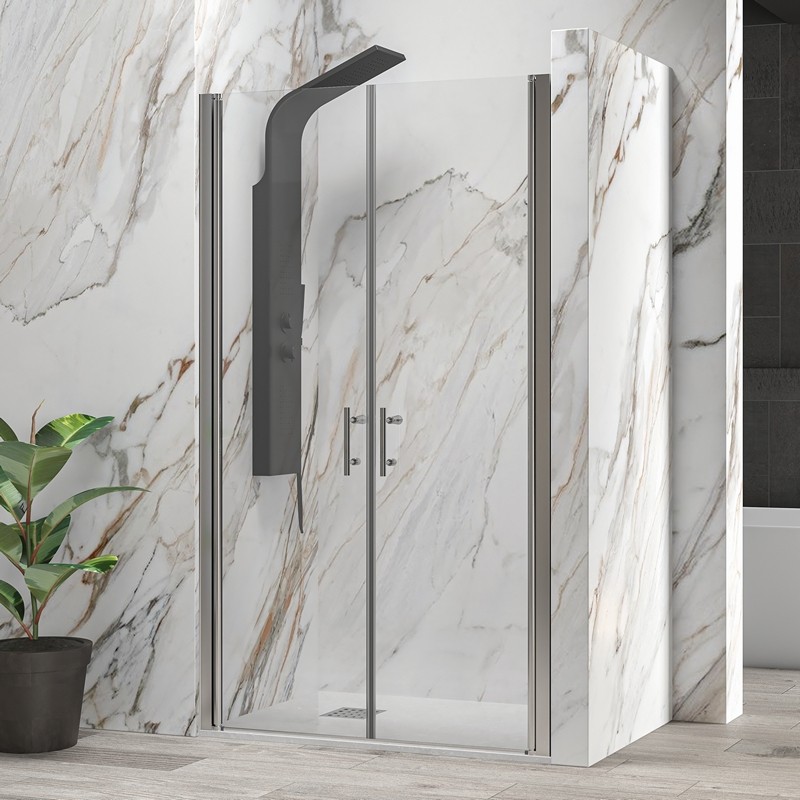 Doccia nicchia doppio battente 120 cm altezza 190 cm | KS2800-SALOON kamalu - 1