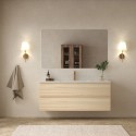Mobile bagno 120 cm due cassetti lavabo integrato legno chiaro | KAM-HR120 kamalu - 5