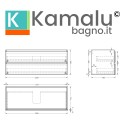 Mobile bagno 120 cm due cassetti lavabo integrato legno chiaro | KAM-HR120 kamalu - 4