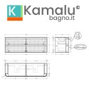 Mobile bagno 140 cannettato con lavabo solid stone | KAM-NORTH-140 kamalu - 3