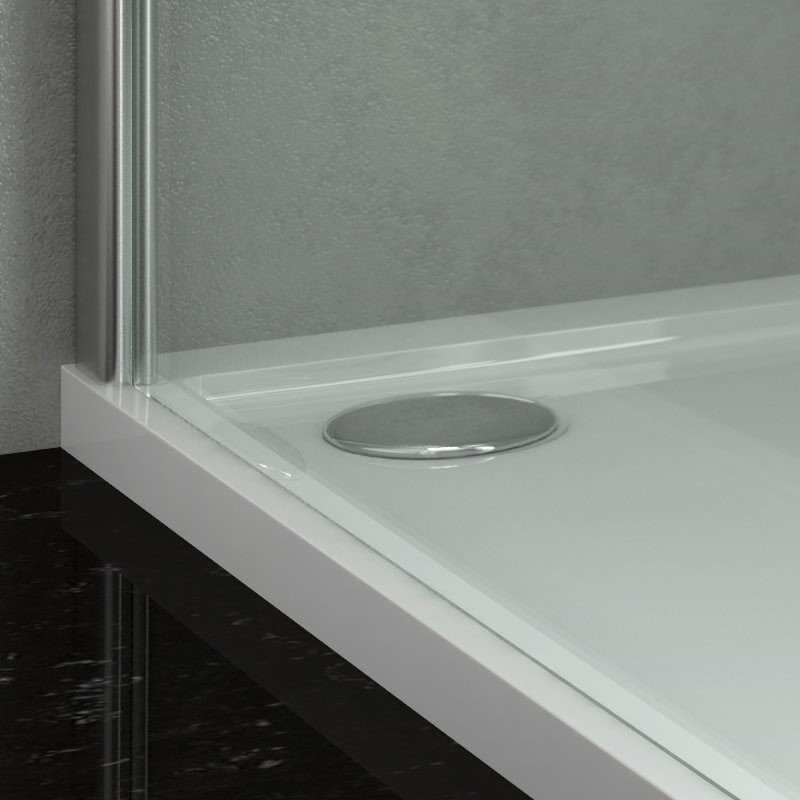 Piatto doccia 110x72 ultra slim bianco in acrilico kamalu - 5