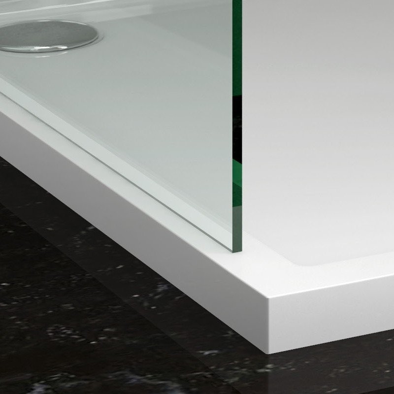 Piatto doccia 110x72 ultra slim bianco in acrilico kamalu - 6