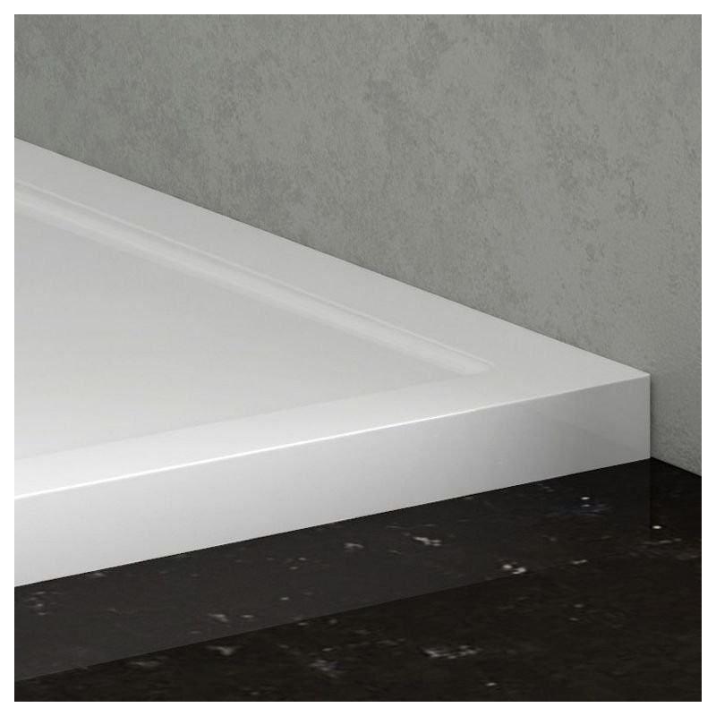 Piatto doccia 110x72 ultra slim bianco in acrilico kamalu - 7