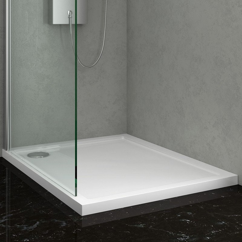 Piatto doccia 140x70 poliacril colore bianco kamalu - 3