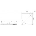 Piatto doccia 80x80 semicircolare kamalubagno