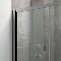 Porta doccia a scorrimento 90cm vetro trasparente K050 kamalu - 4