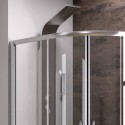 Box doccia stondato 100x80cm vetro trasparente KAM-K270 kamalu - 7