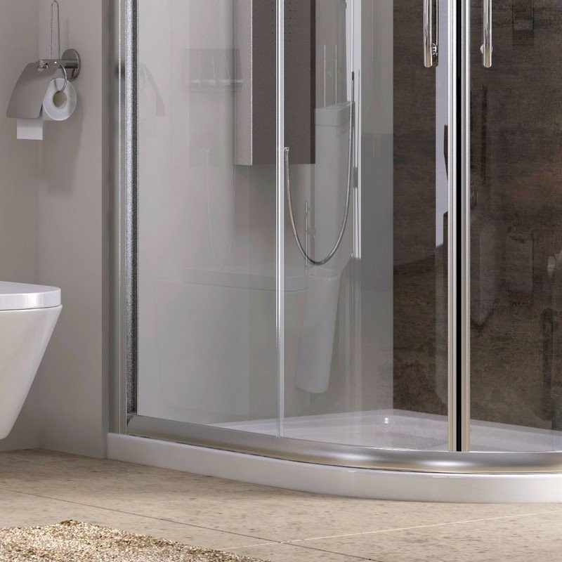 Box doccia stondato 120x90cm vetro trasparente KAM-K270 kamalu - 5