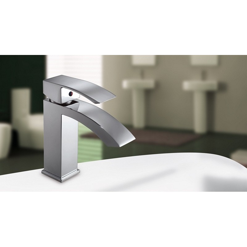 Miscelatore per lavabo design curvo finitura cromata | Lison-L kamalu - 5