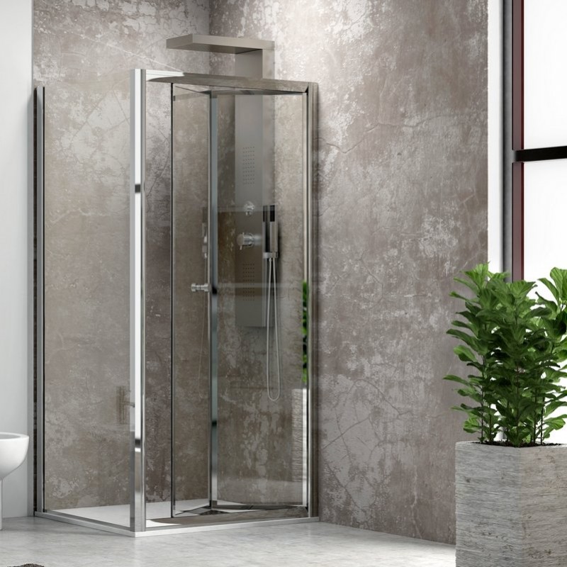 Cabina doccia 80x80cm apertura a libro KM4000S kamalu - 10