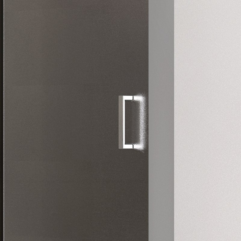 Doccia nicchia 100cm altezza 180cm vetro opaco K410N kamalu - 4