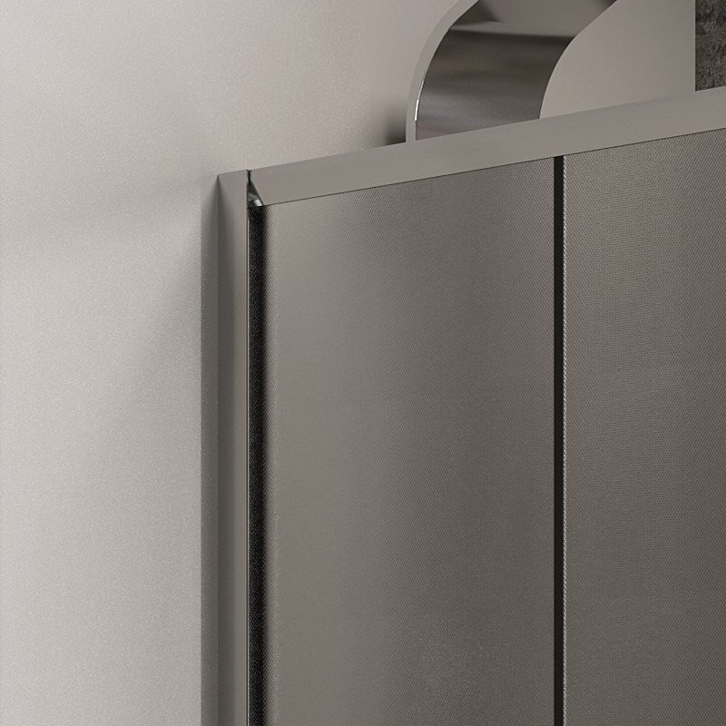 Doccia nicchia 100cm altezza 180cm vetro opaco K410N kamalu - 5