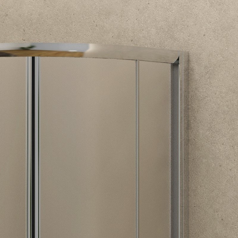 Box doccia 80x80 semicircolare vetro opaco altezza 180cm K400 kamalu - 5