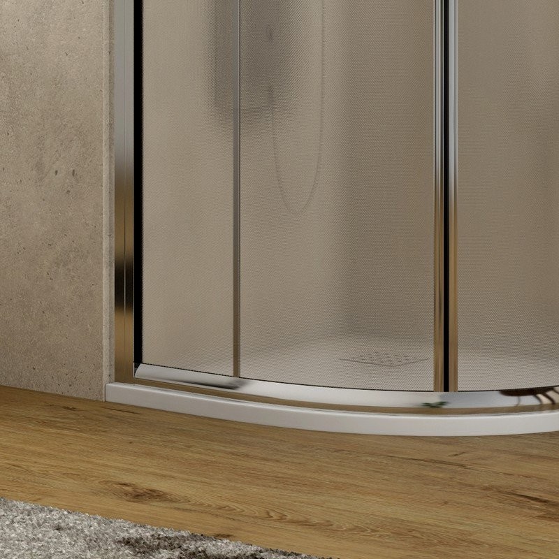 Box doccia 80x80 semicircolare vetro opaco altezza 180cm K400 kamalu - 6