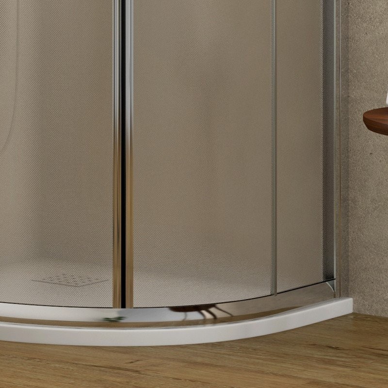 Box doccia 80x80 semicircolare vetro opaco altezza 180cm K400 kamalu - 7
