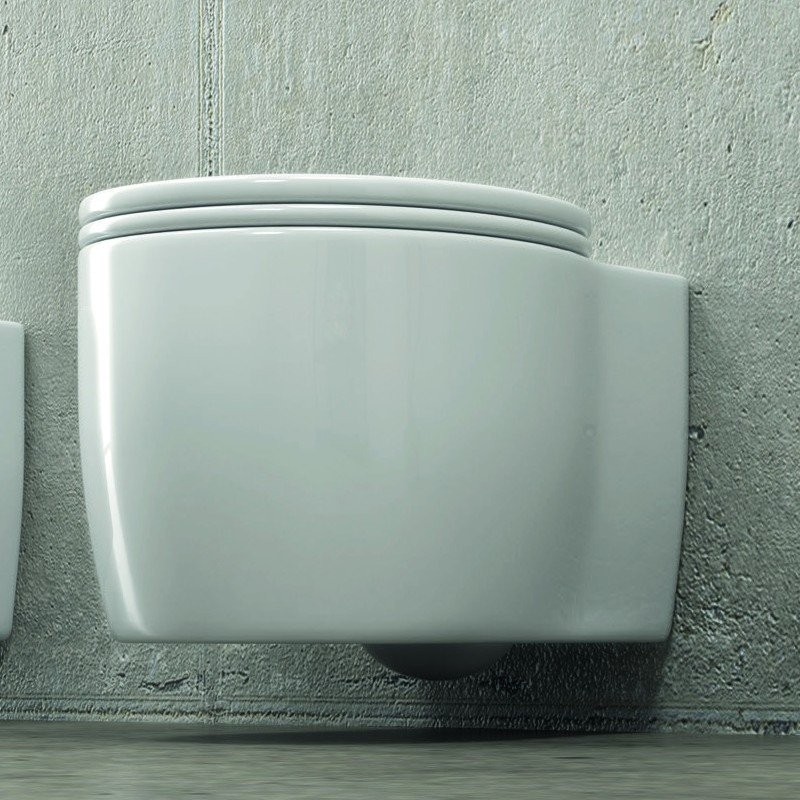 WC sospeso in ceramica sistema Soft-close Alizee-S90 kamalu - 1