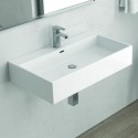 Lavabo squadrato sospeso 70cm Kamalu