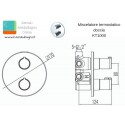 Miscelatore doccia termostatico incasso 3 uscite modello KT1000 kamalu - 5